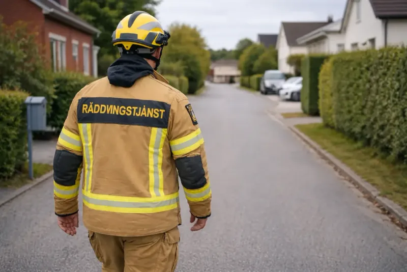 Flerfamiljshus i Hjärup utrymt efter brand
