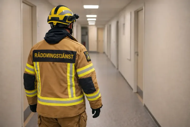 Person till sjukhus efter brand
