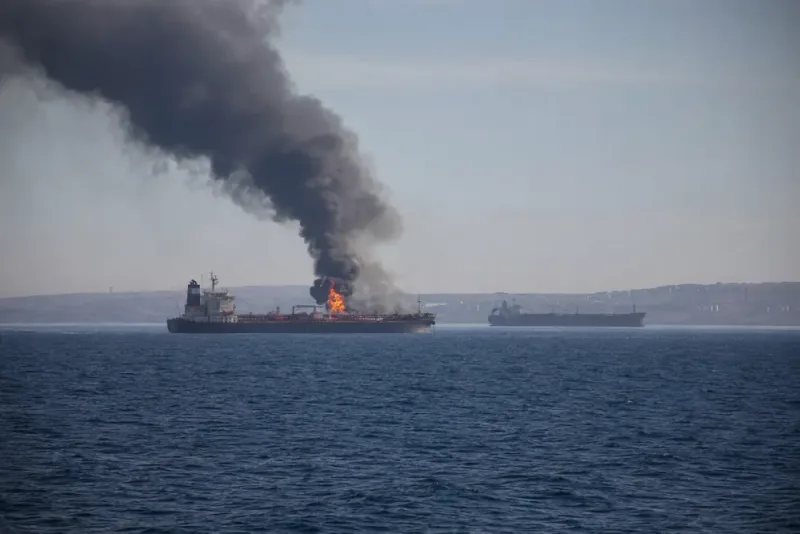 Ukrainas drönare slog mot ryska tankfartyg vid Krim