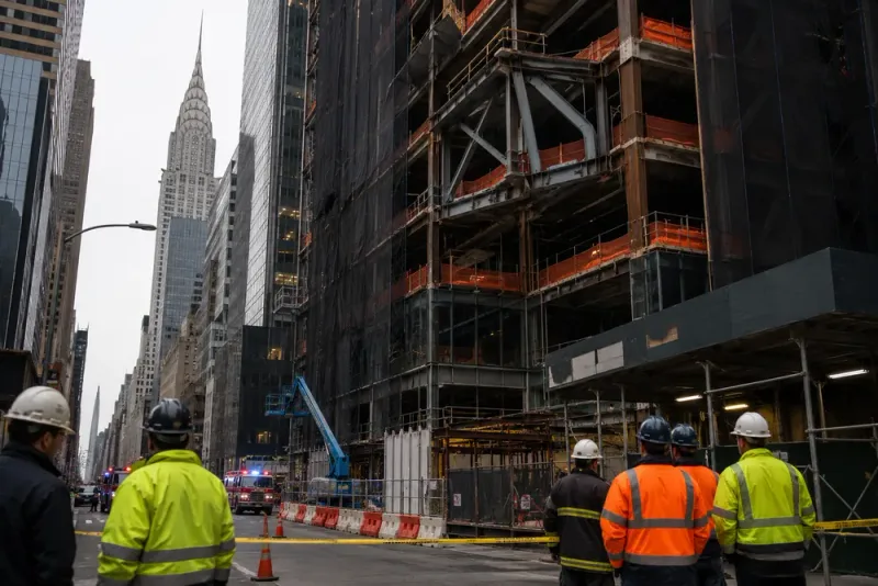 Akuta rasrisker stoppar jättebygge på Manhattan