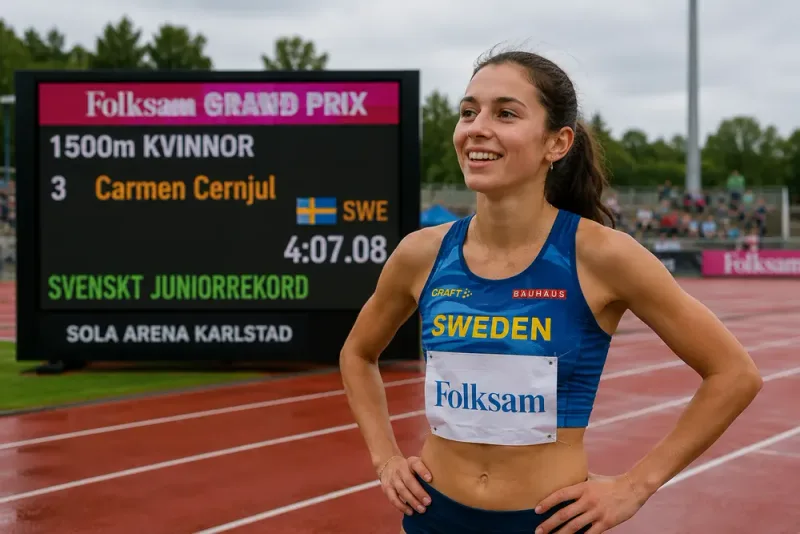 Carmen Cernjul satte svenskt juniorrekord