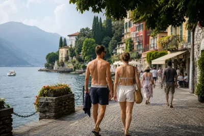 Varenna förbjuder badkläder utanför strandområden