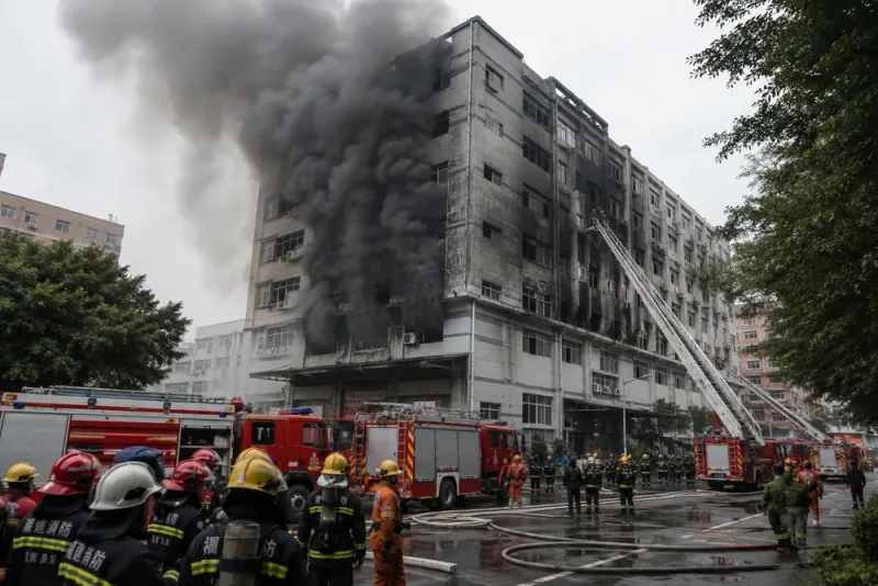 Minst 28 döda efter fabriksbrand i Kina