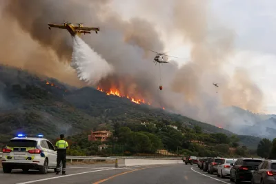 Stor skogsbrand tvingar boende lämna sina hem