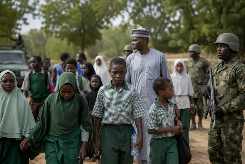 46 kidnappade skolbarn och lärare fritagna i Nigeria