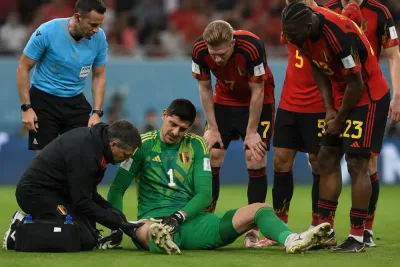Thibaut Courtois skadad i VM-kvartsfinal