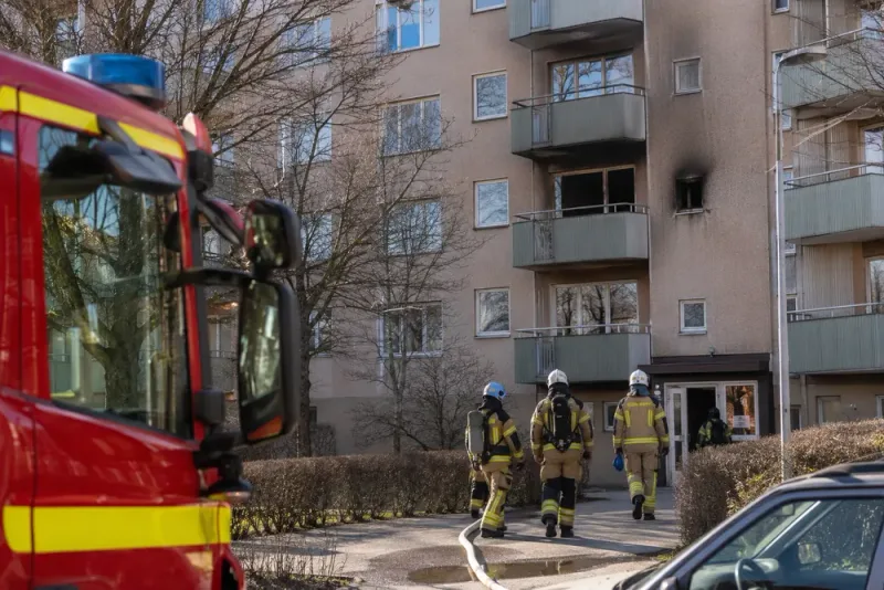 Person skadad efter batteriexplosion i Stockholm