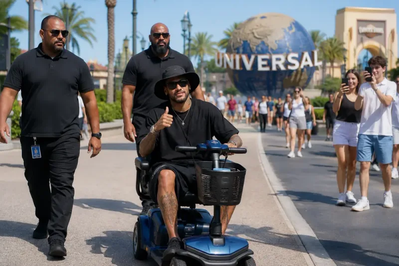 Neymar filmades i permobil efter VM-uttåget