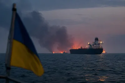 Ukraina uppger stor attack mot ryska tankfartyg