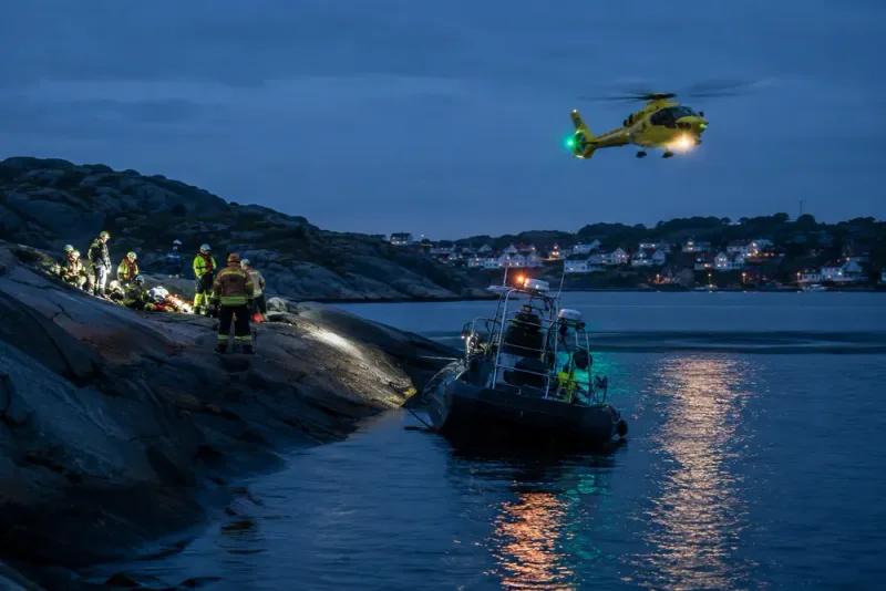 Sex skadade efter ribbåtskrasch i Hunnebostrand
