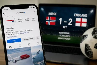 Norwegian bytte logga efter Englands seger