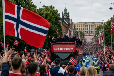 Norge firas med parad genom Oslo