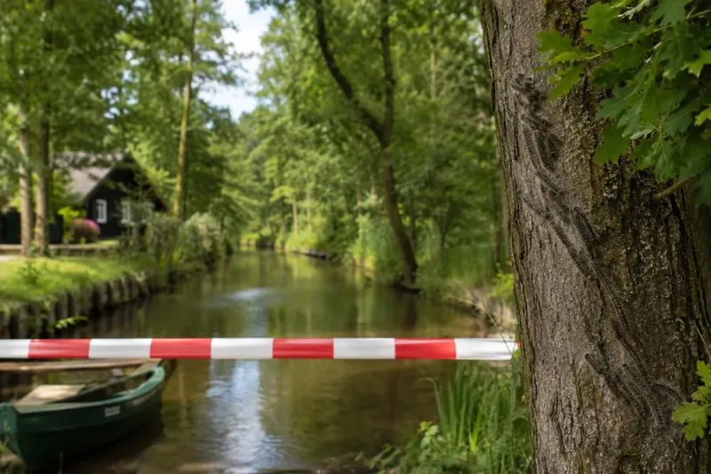 Giftiga larver stänger vattenvägar i Tyskland