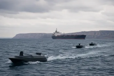 Ukraina uppger omfattande drönarangrepp mot ryska fartyg