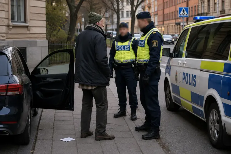 Polisen stoppade Mats Strandberg på poddvägen