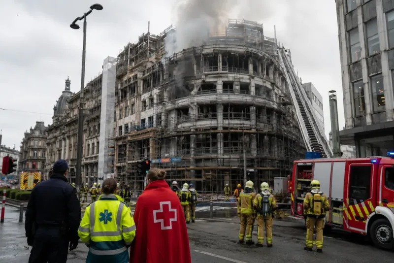 Flera döda efter brand i byggnad i Bryssel