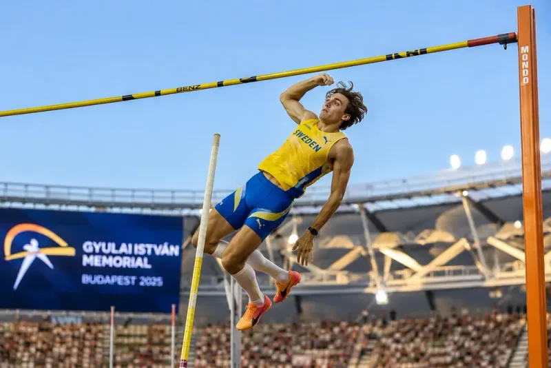 Mondo Duplantis nära rekordhöjd i Budapest
