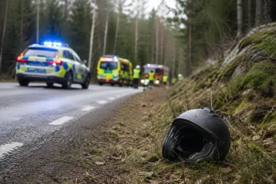 Motorcyklist avled efter singelolycka utanför Oskarshamn