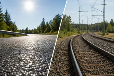 Extrem värme påverkar vägar och tågtrafik