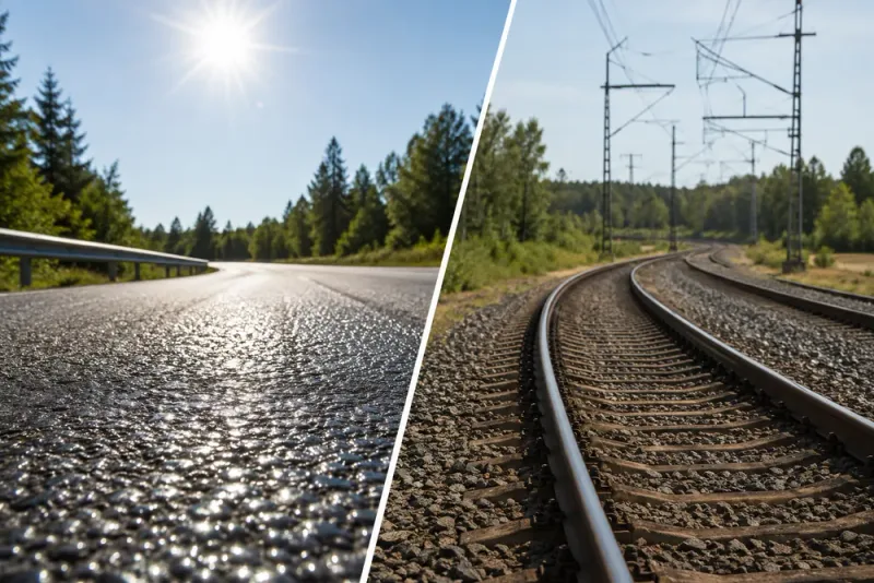 Extrem värme påverkar vägar och tågtrafik