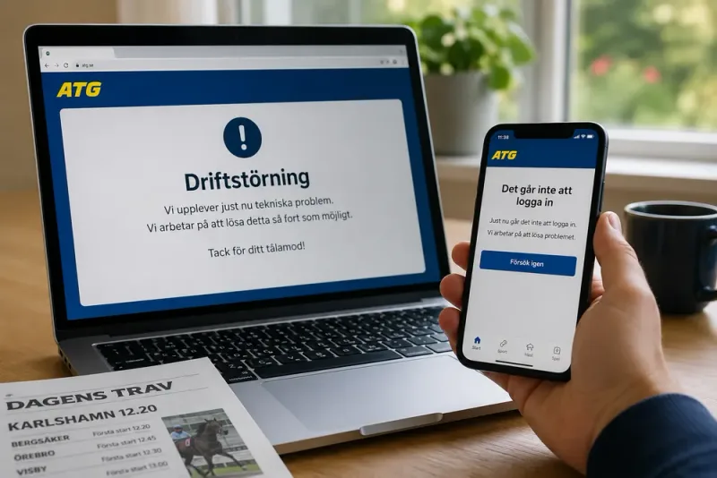 Tekniska problem stoppar spel hos ATG