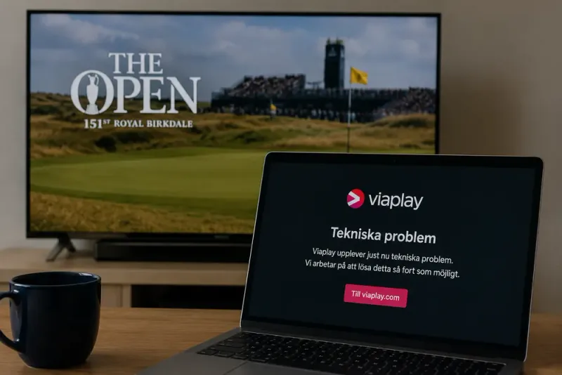 Viaplay drabbat under The Open