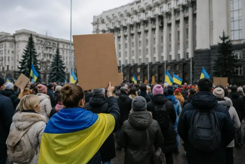 Protester efter Zelenskyjs beslut om Fedorov