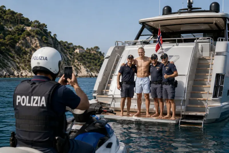 Erling Braut Haaland fick oväntat polisstopp