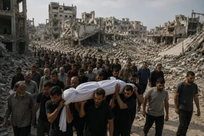 Sju dödade när begravning attackerades i Gaza