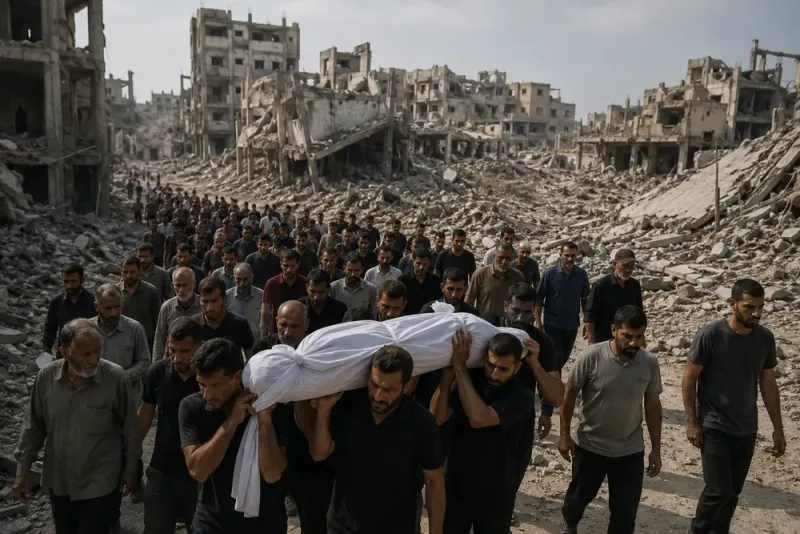 Sju dödade när begravning attackerades i Gaza