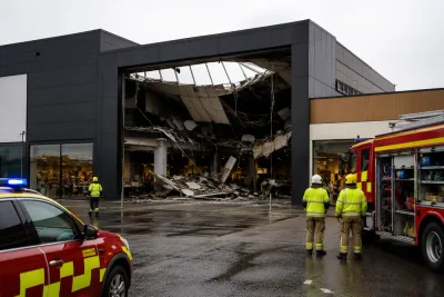 Tak rasade in i butik på Torp köpcentrum