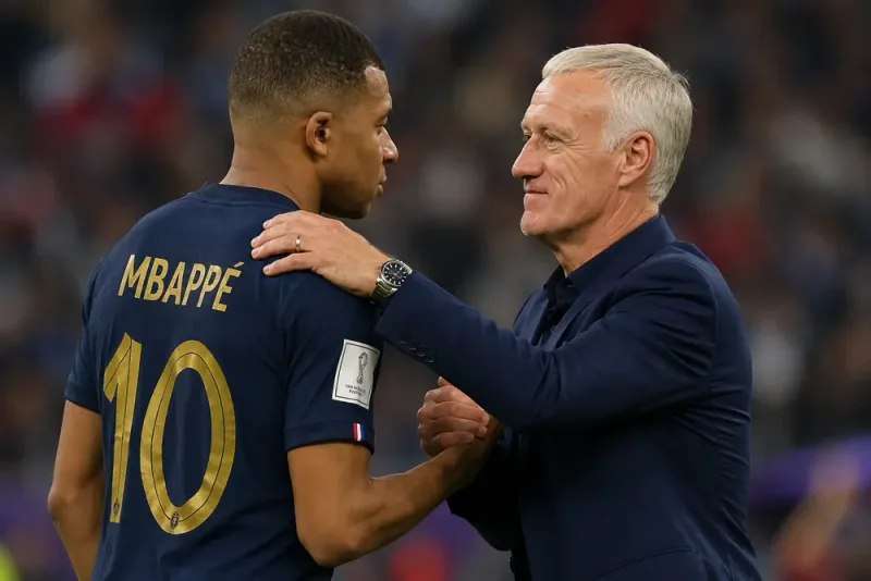 Kylian Mbappé hyllar Didier Deschamps före avskedet