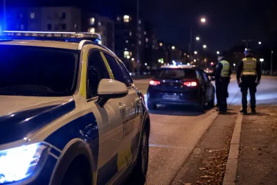 Fem barn stoppades efter polisjakt i Eskilstuna