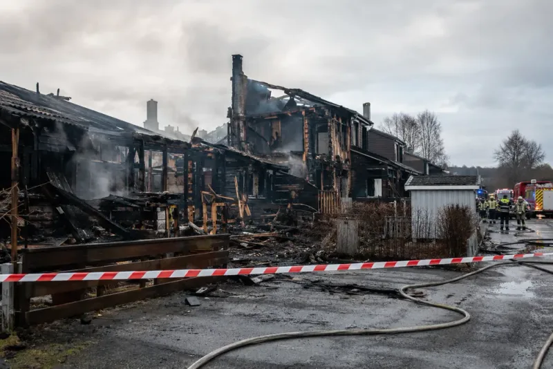 Polisens teori efter förödande radhusbrand