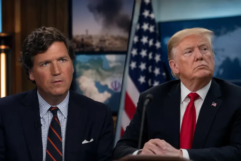 Tucker Carlson bryter med Donald Trump om Irankriget