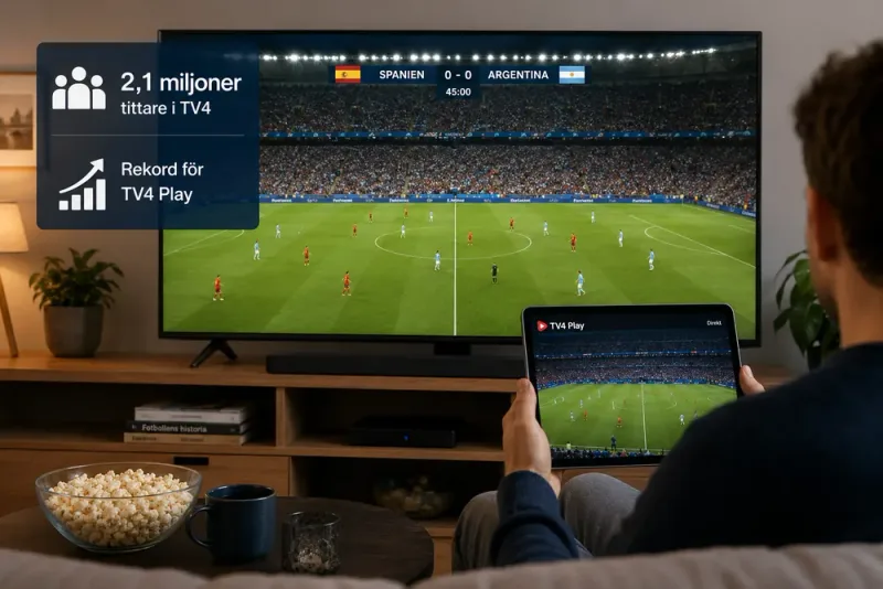 TV4 Play slog rekord under VM-finalen