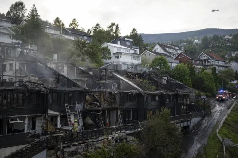 Över hundra bostäder förstörda i Drammenbranden