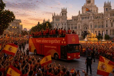 Två miljoner firade Spaniens VM-triumf