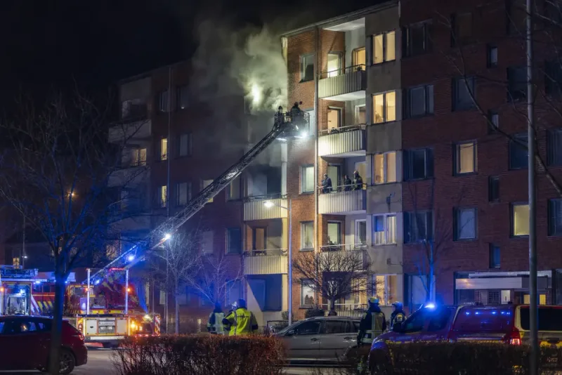 Man avled efter lägenhetsbrand i Karlstad