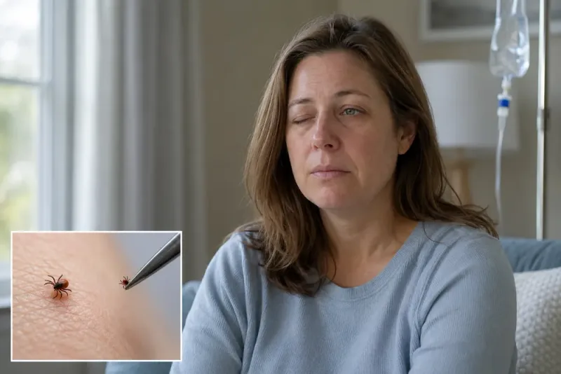 Fästingbett gav Erica Wall TBE och ansiktsförlamning