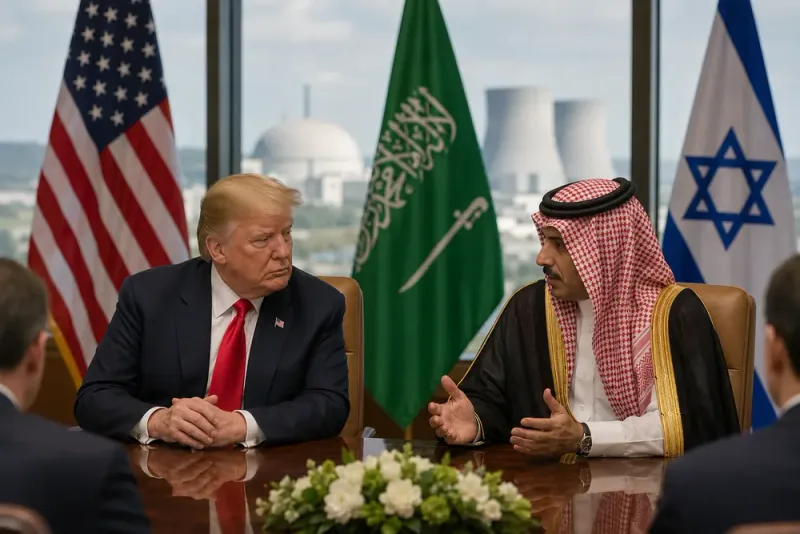 Trump villkorar kärnenergiavtal med saudisk Israelnormalisering