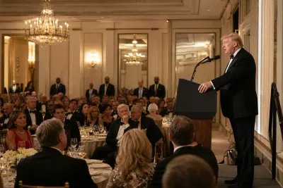 Donald Trump deltar vid återupptagen korrespondentmiddag