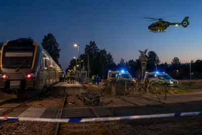 Tåg kolliderade med moped i Vedum