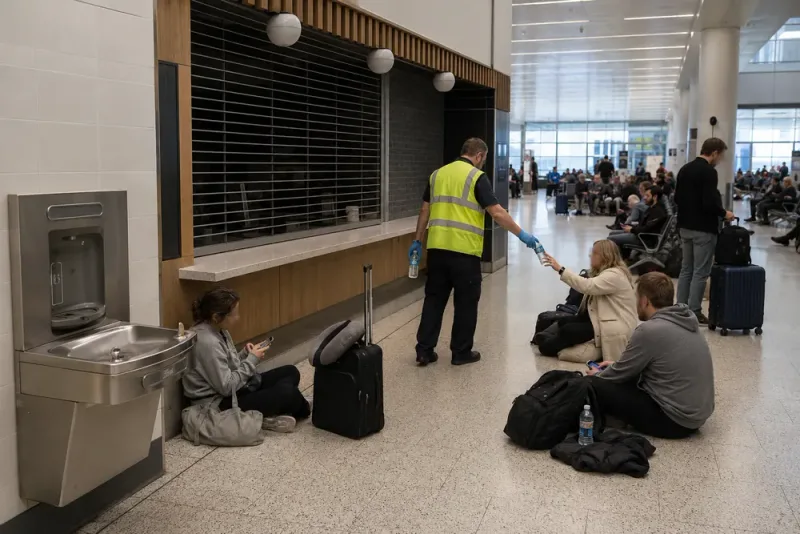 Vattenavbrott stängde toaletter och restauranger på Gatwick