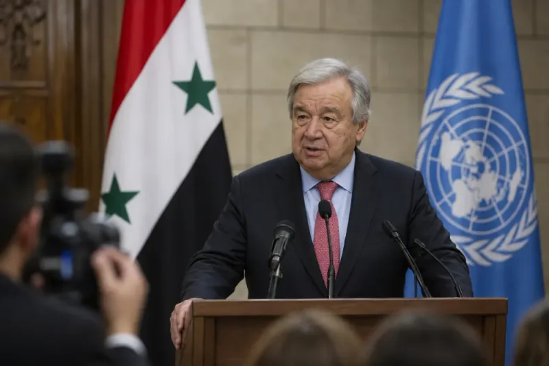 António Guterres kräver att alla Syriensanktioner hävs