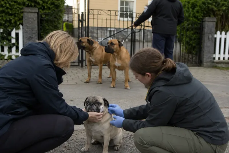 Sven Otto Littorins mops skadad i hundattack