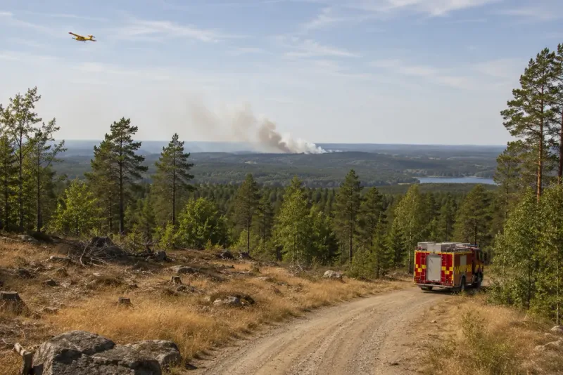 Mycket hög brandrisk i stora delar av Sverige