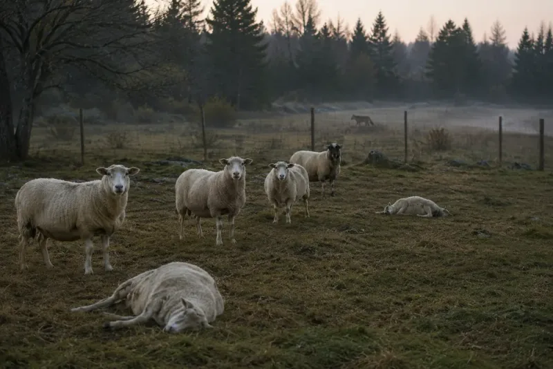 Tre får döda efter vargangrepp nära Åseda