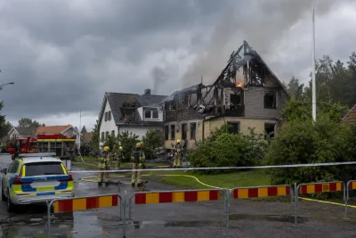 Blixtnedslag förstörde familjens villa i Oskarshamn