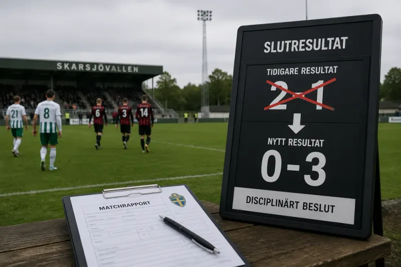 Ljungskile förlorar segern efter spelarbrott